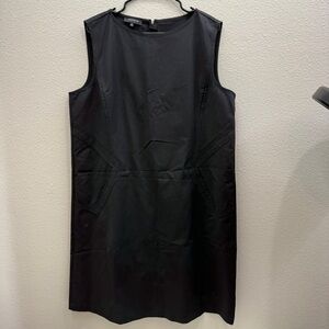 Lafayette 148 Dress New York Womens Size 18 Black Mini Sleeveless Elegant